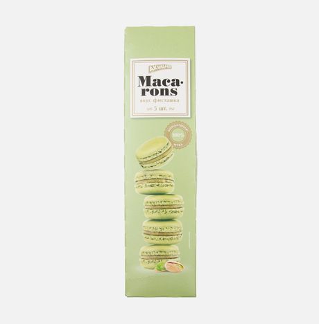 Пирожное Акульчев Макарон со вкус фисташки миндальное к/к 60г
