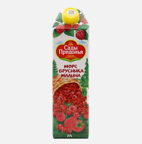 Морс Сады Придонья бруснично-малиновый т/п 1л