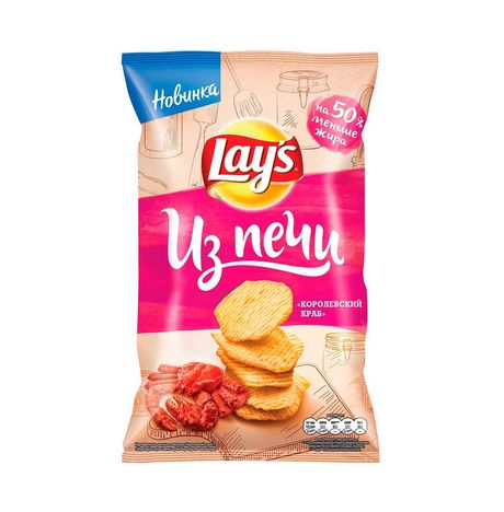 Чипсы Лэйс Из печи Королевский краб пл/уп 120г