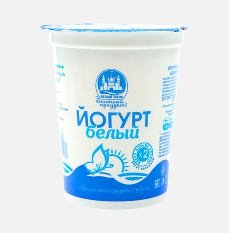 Йогурт Белый замок белый 3.5% пл/ст 350г