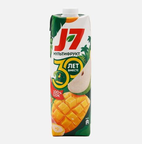 Сок J-7 Мультифрукт с мякотью т/п 0,97л