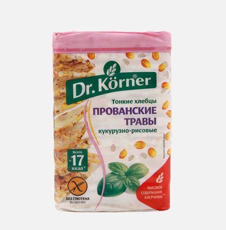 Хлебцы Др Корнер Кукурузно-рисовые с прованскими травами 100г