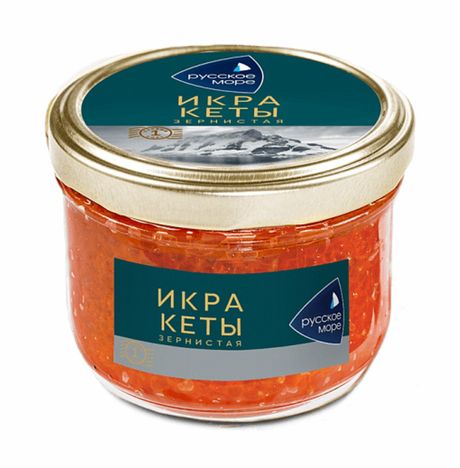 Икра Русское море лососевая зернистая кеты ст/б 210г