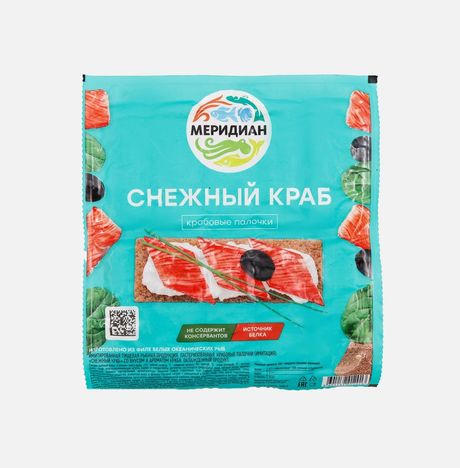 Крабовые палочки Меридиан Снежный краб имит охл пл/уп 200г