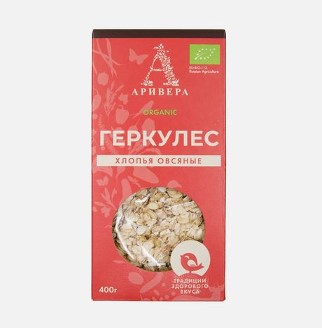Хлопья Аривера овсяные Геркулес к/к 400г