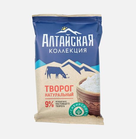 Творог Алтайская коллекция 9% фольга 180г