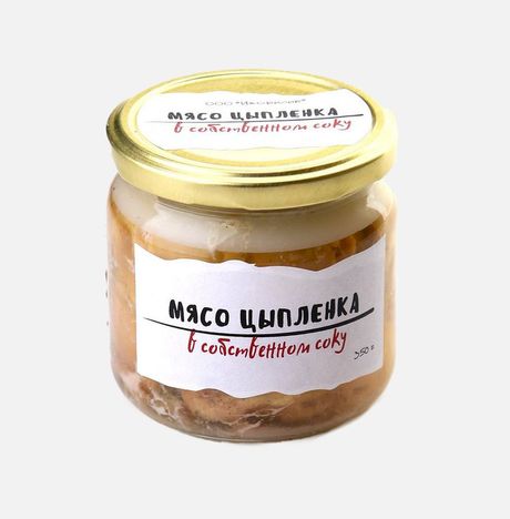 Мясо цыпленка в собственном соку Колбасный цех ст/б 350г
