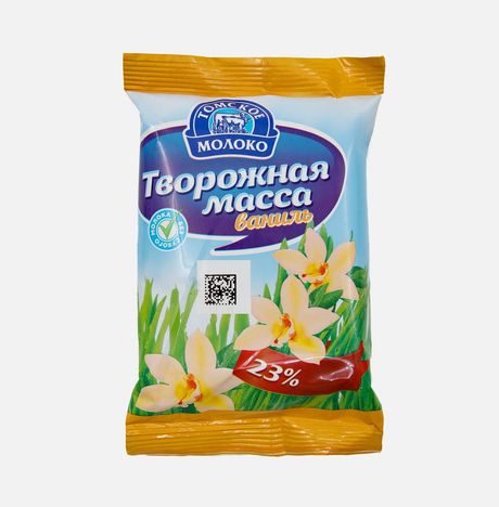 Творожная масса Томское молоко ваниль 23% пл/уп 170г