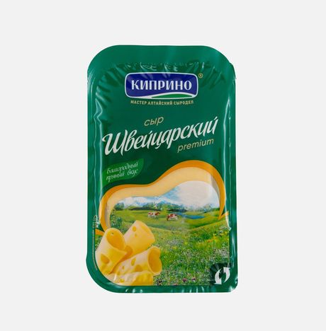 Сыр Киприно Швейцарский слайсы 50% пл/уп 125г