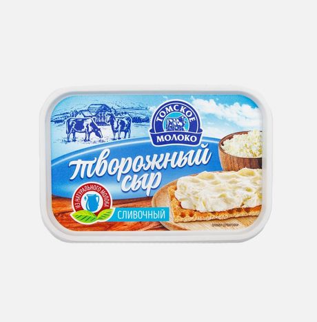 Сыр Томское молоко творожный сливочный 30% пл/ванна 180г