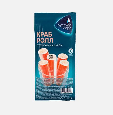 Крабовые палочки Русское море Краб-ролл с сыром имит охл 180г
