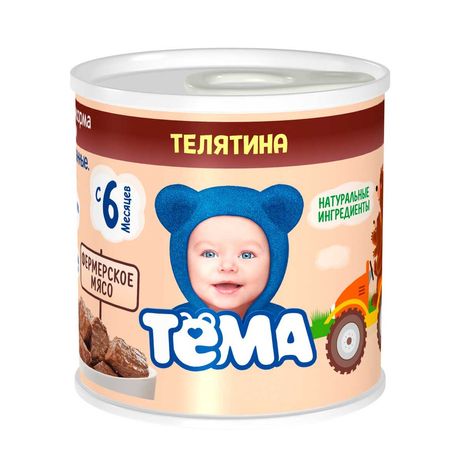 Пюре Тёма Телятина с 6мес ж/б/ключ 100г