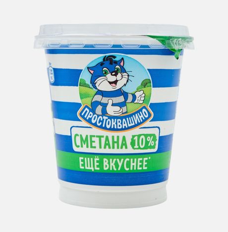 Сметана Простоквашино 10% пл/ст 300г