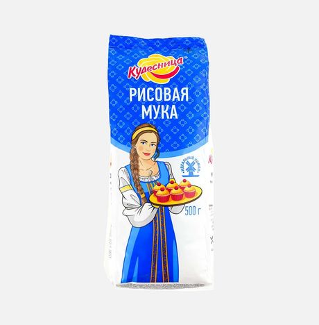 Мука Кудесница рисовая бум/уп 500г