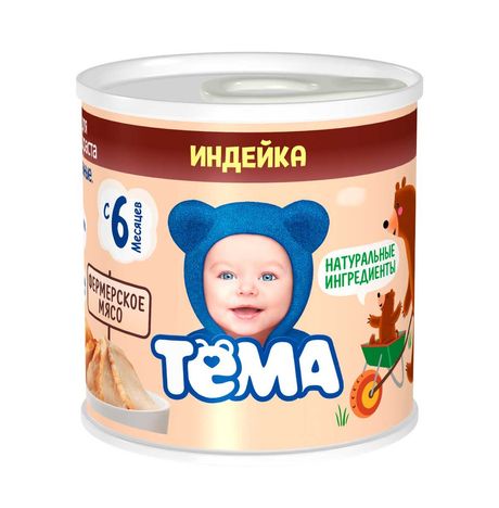 Пюре Тёма Мясо индейки с 6мес ж/б/ключ 100г