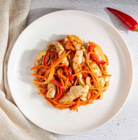 Салат Хе с мясом курицы пл/к 200г