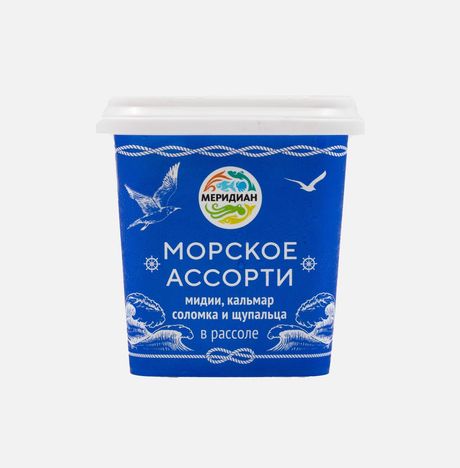 Морское ассорти Меридиан в рассоле пл/б 250г