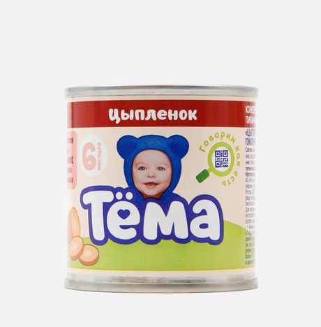 Пюре Тёма Цыпленок с 6мес ж/б 90г