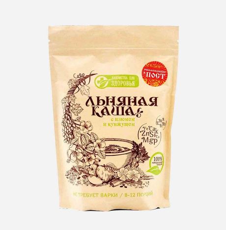 Каша Лакомства для здоровья льняная с изюмом и кунжутом 400г