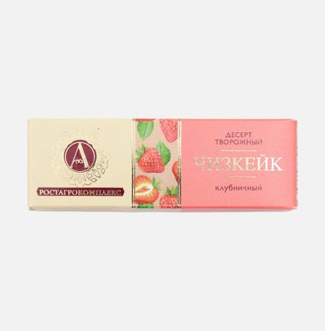 Десерт творож А.Ростагрокомплекс Чизкейк клубничный 15% 40г