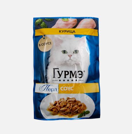 Корм Гурмэ Перл Курица в соусе пауч 75г