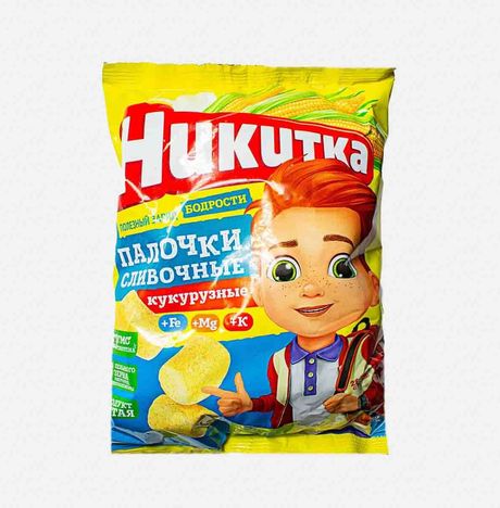 Палочки Никитка Кукурузные сливочные пл/уп 80г