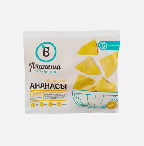 Ананасы Планета Витаминов кусочками с/м 300г