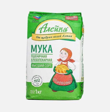 Мука Алейка пшеничная в/с 1кг