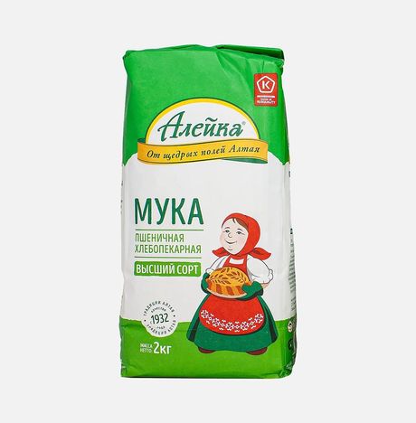 Мука Алейка пшеничная в/с 2кг