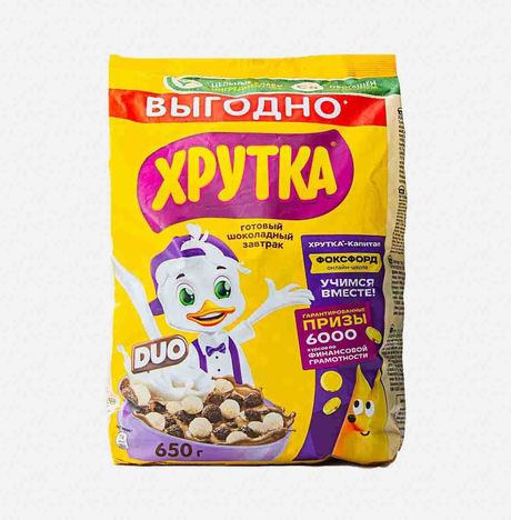 Завтрак Хрутка Дуо шоколадный м/у 650г