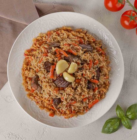Плов с говядиной вес