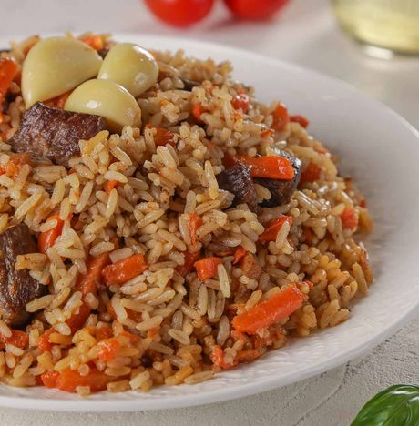 Плов с говядиной вес