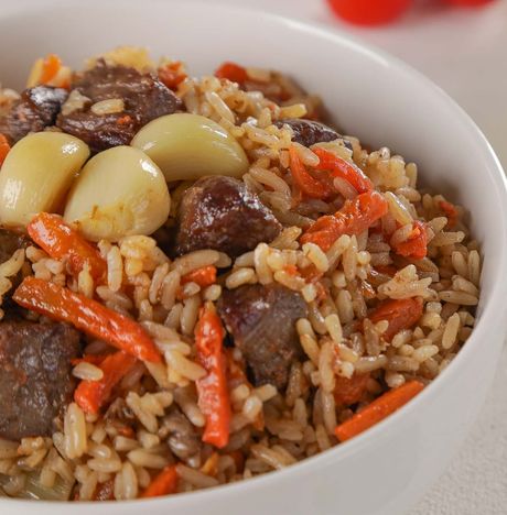 Плов с говядиной вес