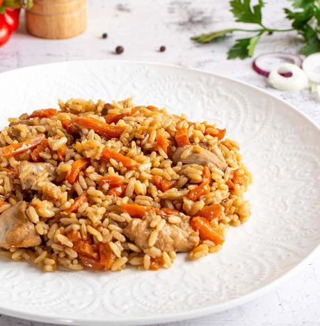Плов с курицей вес