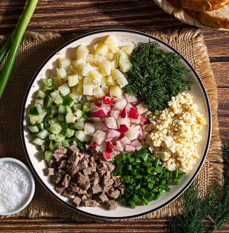 Набор для окрошки с мясом вес