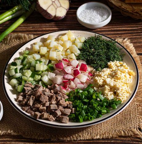 Набор для окрошки с мясом вес