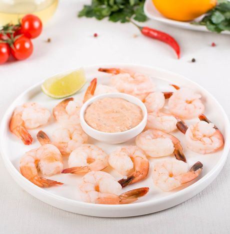 Креветки тигровые отварные 200/40/8г