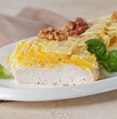 Грудки куриные запеченные с ананасами вес