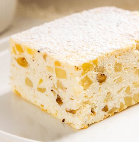 Запеканка творожная с грушей и орехами вес
