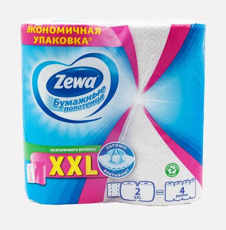 Полотенца Зева XXL Декор бумажные 2сл 2рул
