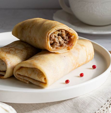 Блинчики с мясом вес