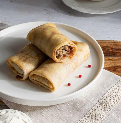 Блинчики с мясом вес