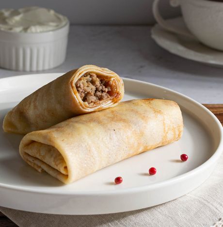 Блинчики с мясом вес