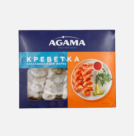 Креветка Агама Королевская для жарки б/г с/м к/к 1000г