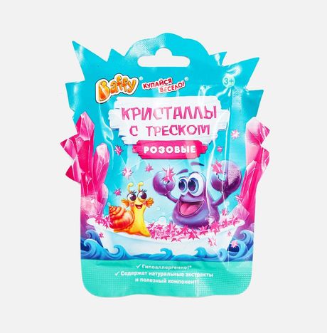 Кристаллы Баффи с треском розовые 10г