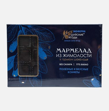 Мармелад Экоферма Шуйские ягоды из жимолости глазир горьким шок 195г