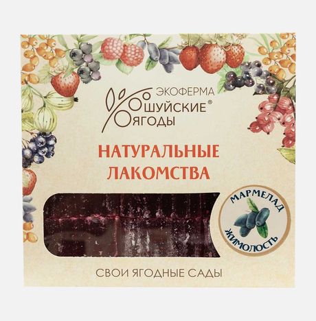 Мармелад Экоферма Шуйские ягоды из жимолости на агаре 250г