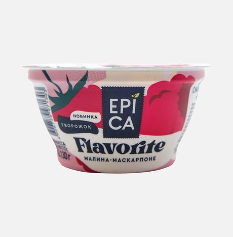 Десерт творожный Эпика Флаворит малина/маскарпоне 7.7% 130г