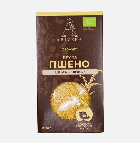 Крупа Аривера Пшено шлифованное к/к 500г