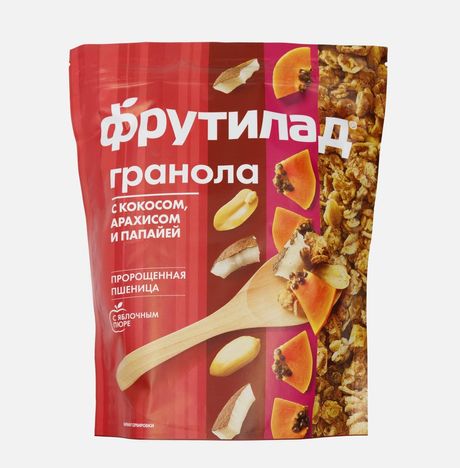 Гранола Фрутилад с кокосом /арахисом/папайей 270г